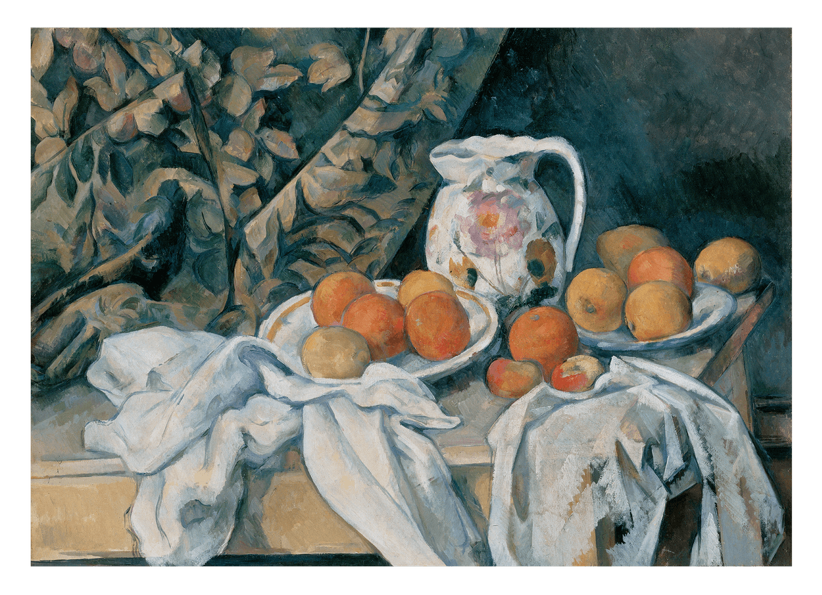 Paul Cézanne - Stillleben mit Gardine (1895)