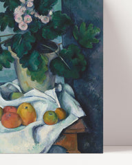 After Hover: Paul Cézanne - Stillleben mit Äpfeln und einem Topf Primeln (ca. 1890)