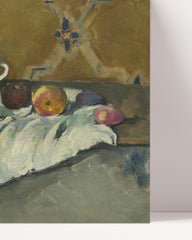 After Hover: Paul Cézanne - Stillleben mit Krug, Tasse und Äpfel (1877)