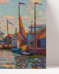 After Hover: Amedeo Modigliani - Windmills on a Canal in Holland