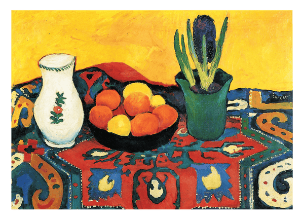 August Macke - Stillleben Still Life Hyacinths Carpet