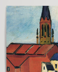 After Hover: August Macke - Marienkirche mit Häusern und Schornstein