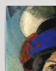 After Hover: August Macke - Frauenportrait Frau des Künstlers mit Hut