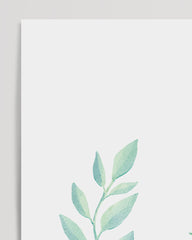 After Hover: Dachs im Wald, Wasserfarben-Zeichnung, Süße Kinderdeko für Zuhause in Weiß