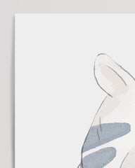 After Hover: Lächelndes Zebra von der Seite, Kinder Dekoration in Weiß, Süße Wasserfarben-Illustration