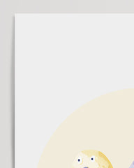 After Hover: Gelber Vogel, Süße Wasserfarben-Zeichnung, Kinder und Baby Dekoration