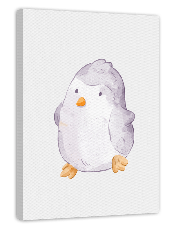 Tanzender Pinguin, Wasserfarben-Kunst, Süße Illustration, Kinder und Baby Dekoration