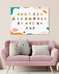 After Hover: ABC Lernbild, Englisch Lernen, Süße Illustrationen, Dekoration für Zuhause oder Kindergarten