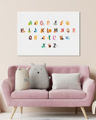 After Hover: ABC Lernbild, Englisch Lernen, Süße Zeichnung, Kindergarten-Deko