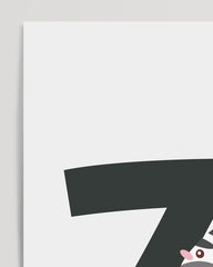 After Hover: Z wie Zebra in Weiß, Süße Tier-Zeichnung mit Buchstaben für Kinder, ABC Lernen