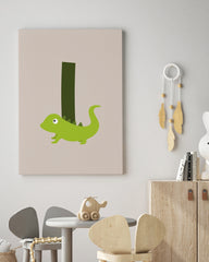 After Hover: I wie Iguana, Leguan, Buchstabe für Name, Englisches ABC Lernen, Süße Deko für Zuhause