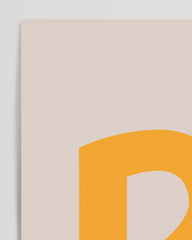 After Hover: R wie Rabbit, Buchstabe für Name, Englisches ABC Lernen, Hase, Kinder Dekoration in Beige