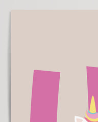 After Hover: U wie Unicorn, Einhorn Deko für Kinder in Beige, ABC Lernen mit englischen Buchstaben