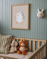 After Hover: Tanzender Pinguin, Wasserfarben-Kunst, Süße Illustration, Kinder und Baby Dekoration