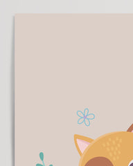 After Hover: Katzen im Blumenfeld, Kunst für Zuhause, Süße Illustration, Zeichnung für Kinder