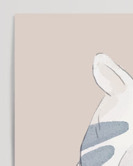 After Hover: Lächelndes Zebra, Wanddekoration für Kinder & Babies in Beige, Wasserfarben-Kunst