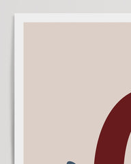 After Hover: Q wie Quail, Wachtel, Englisches ABC Lernen, Süße Vogel Illustration in Beige mit weißem Rand, Buchstabe für Name