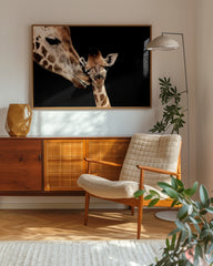 After Hover: Giraffen-Mama und -Baby