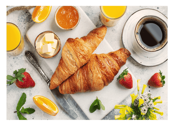 Croissant-Frühstück