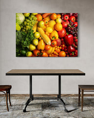 After Hover: Buntes Obst und Gemüse - Essen Fotografie