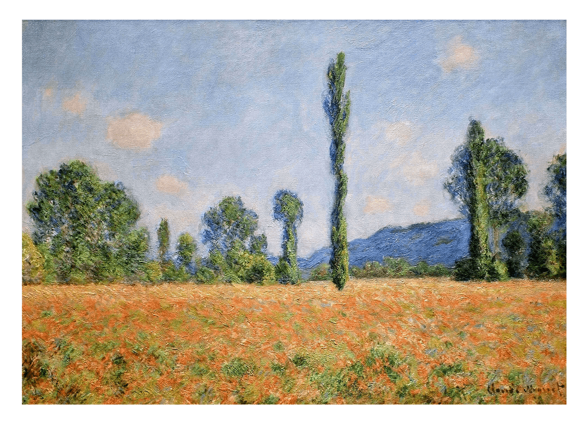 Claude Monet - Mohnfeld Giverny