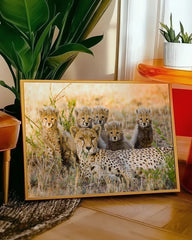 After Hover: Afrikanische Raubkatzen - Geparden Mutter mit Jungtieren