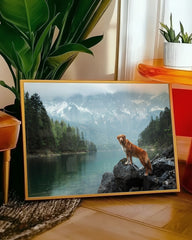 After Hover: Hund in Berglandschaft