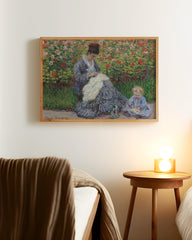 After Hover: Claude Monet - Camille Monet und ein Kind im Garten des Künstlers in Argenteuil