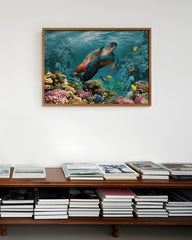 After Hover: Schildkröte im Korallenriff