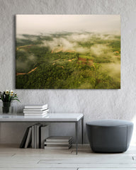 After Hover: Nebel über Landschaft