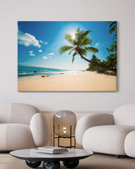 After Hover: Strand mit Palmen