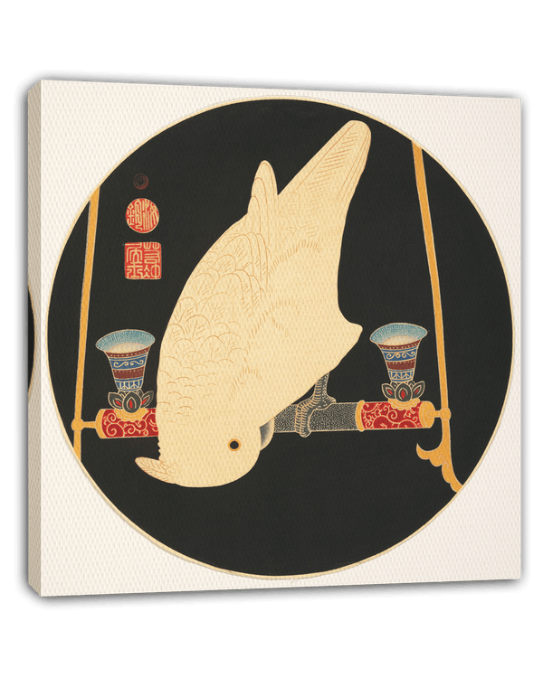 Itō Jakuchū - Papagei auf schwarzem Hintergrund