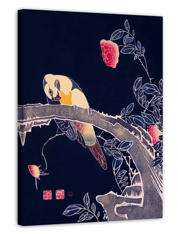 Itō Jakuchū - Papagei mit Blumen
