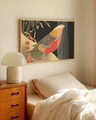 After Hover: Itō Jakuchū - Fasanenvogel auf schwarzem Hintergrund