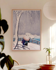 After Hover: Ohara Koson - Winterspaziergang eines Paares