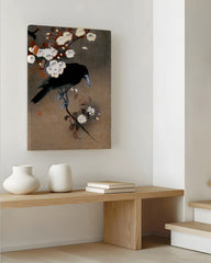 After Hover: Ohara Koson - Krähe hinter Blüten
