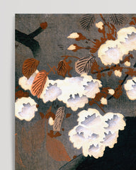 After Hover: Ohara Koson - Krähe hinter Blüten