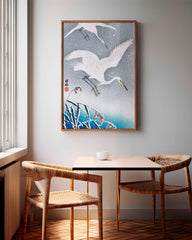 After Hover: Ohara Koson - Fliegende Kraniche