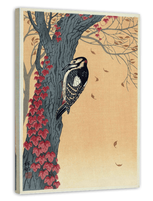 Ohara Koson - Specht am Baum