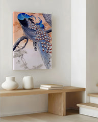 After Hover: Ohara Koson - Zwei blaue Pfauen