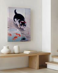 After Hover: Ohara Koson - Lauernde Katze vor Fischglas