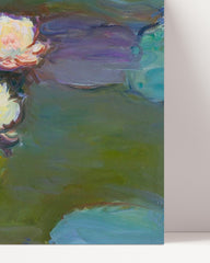 After Hover: Claude Monet Kunstdruck - Gemälde mit zwei Seerosen