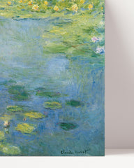 After Hover: Claude Monet - Seerosen Kunstdruck in Blau- und Grüntönen