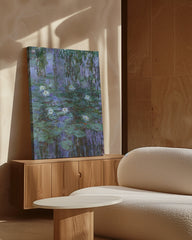 After Hover: Claude Monet - Seerosen auf blauem Wasser