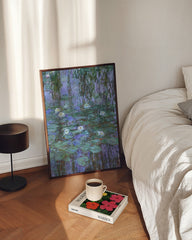 After Hover: Claude Monet - Seerosen auf blauem Wasser