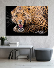 After Hover: Fauchender Leopard