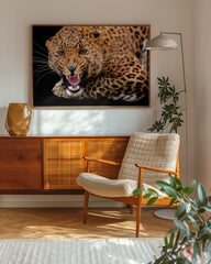 After Hover: Fauchender Leopard