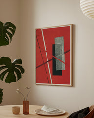 After Hover: László Moholy Nagy - Abstrakte Szene in rot