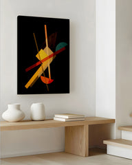 After Hover: László Moholy Nagy - Abstrakte Formen auf schwarzem Hintergrund