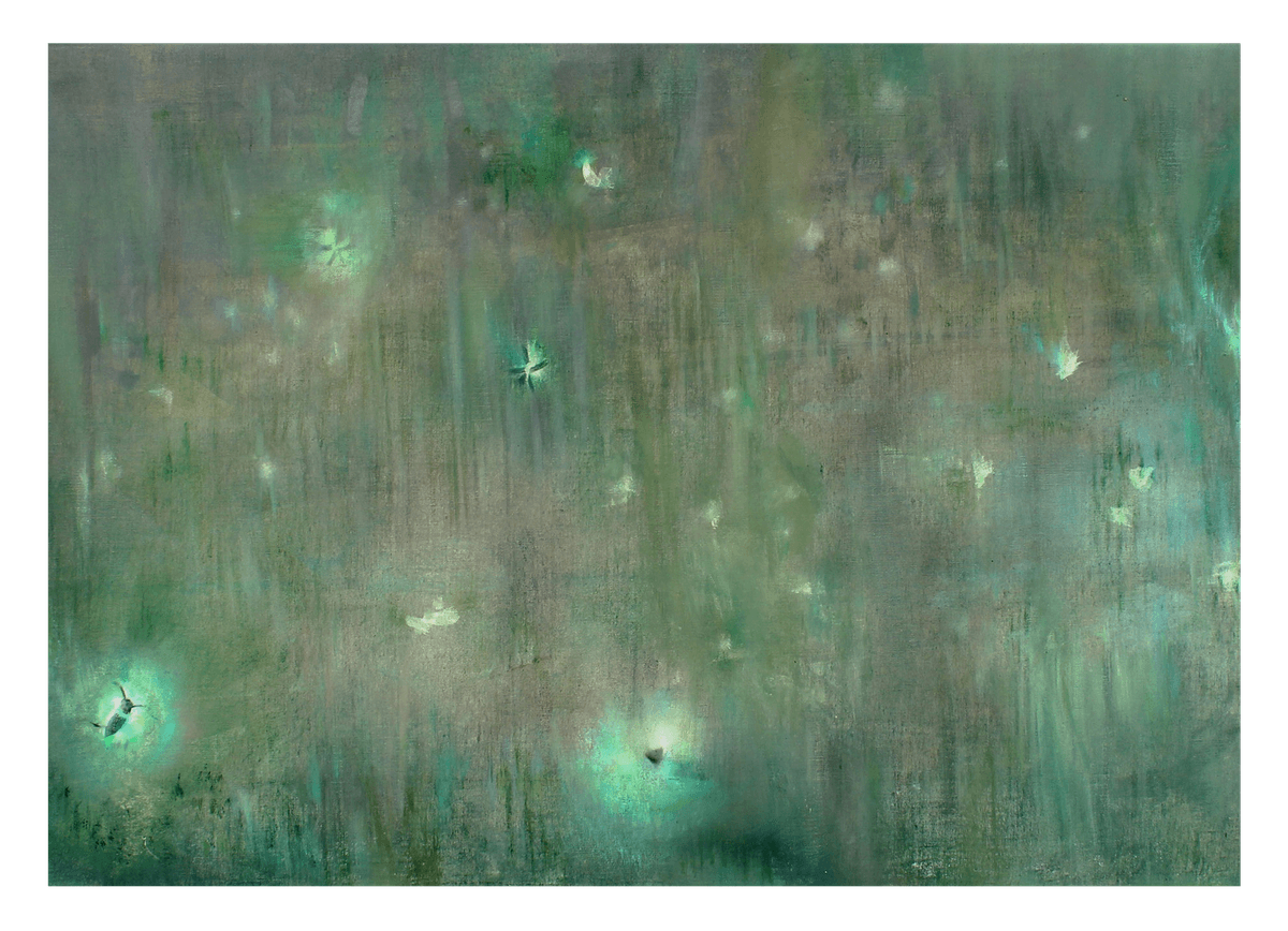 Loren MacIver - Abstrakte Naturszene in grün